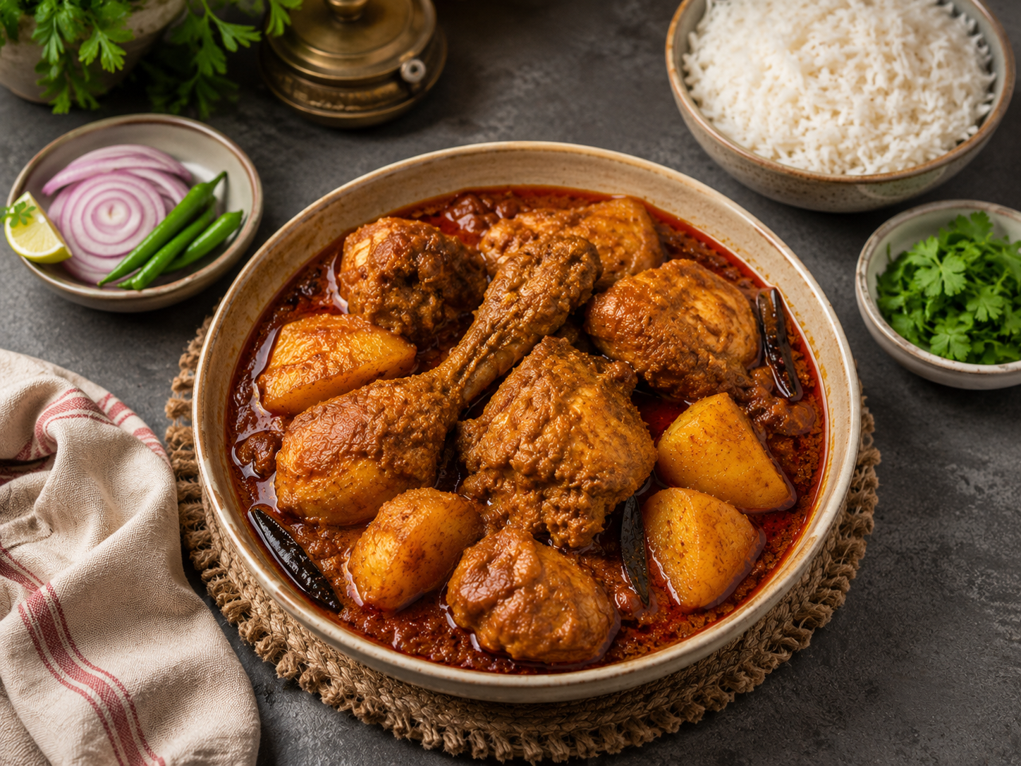 Chicken Kasha With Alu