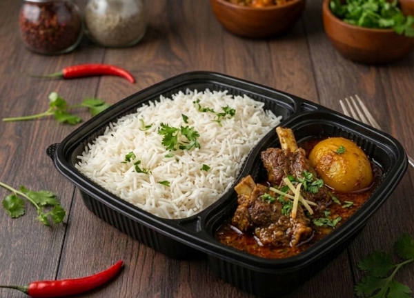 Kochi Pathar Jhol With Dehradun Rice