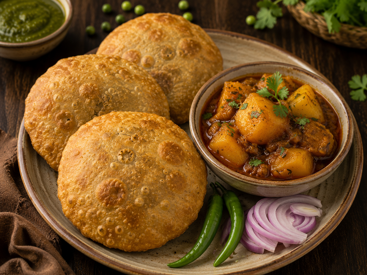 Koraishutir Kachori With Alur Dum