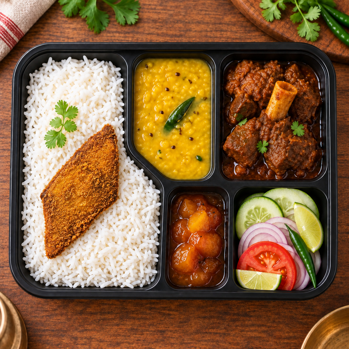 Viswakarma Puja Traditional Bengali Thali
